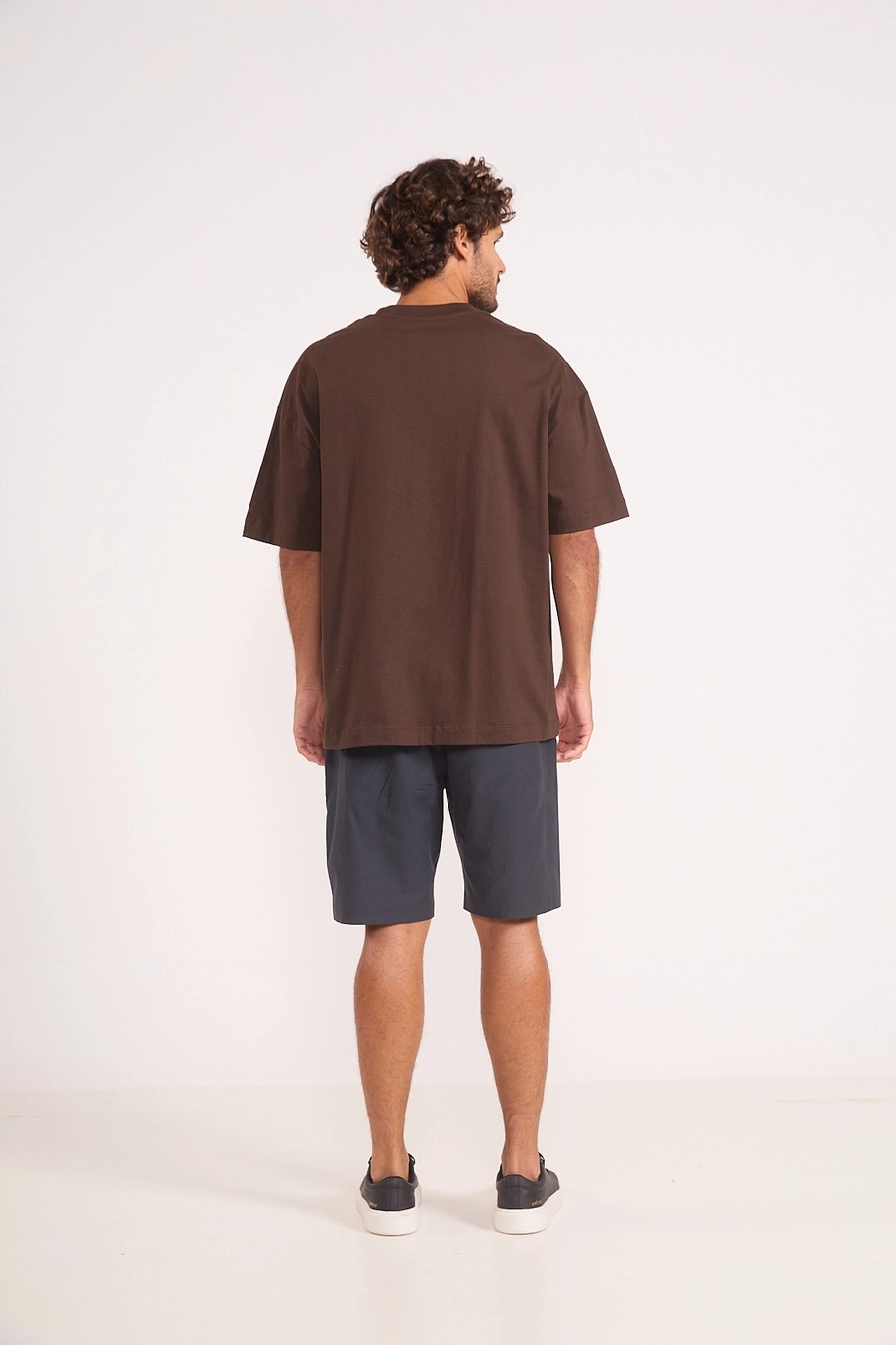 Camiseta Oversized Com Estampa Marrom Coconut