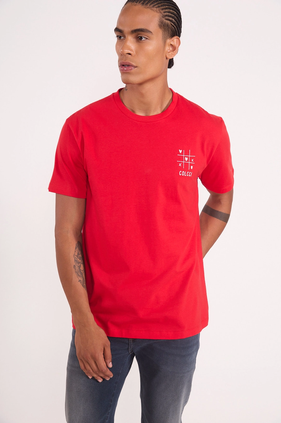 Camiseta Masculina Com Estampa Vermelho