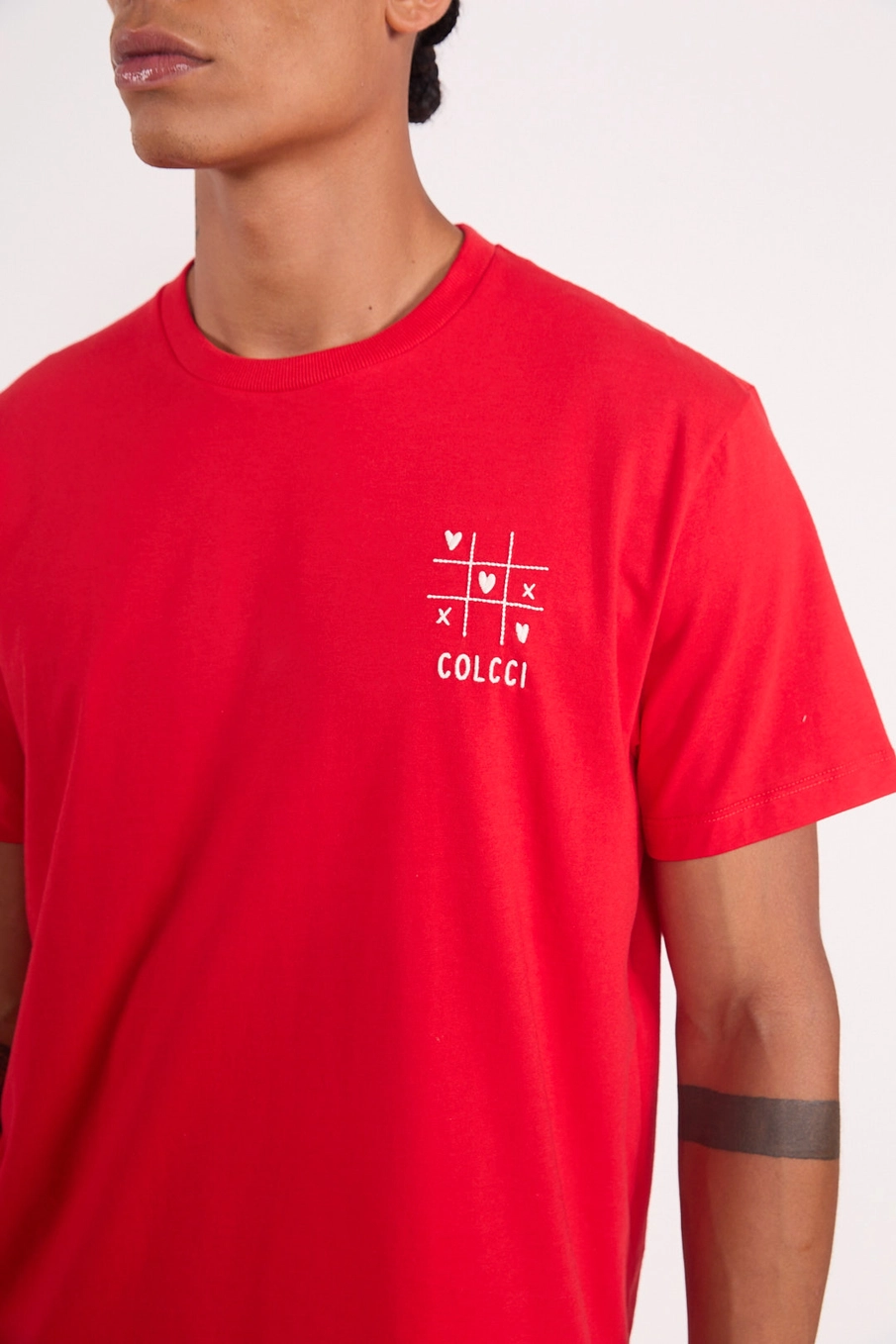 Camiseta Masculina Com Estampa Vermelho