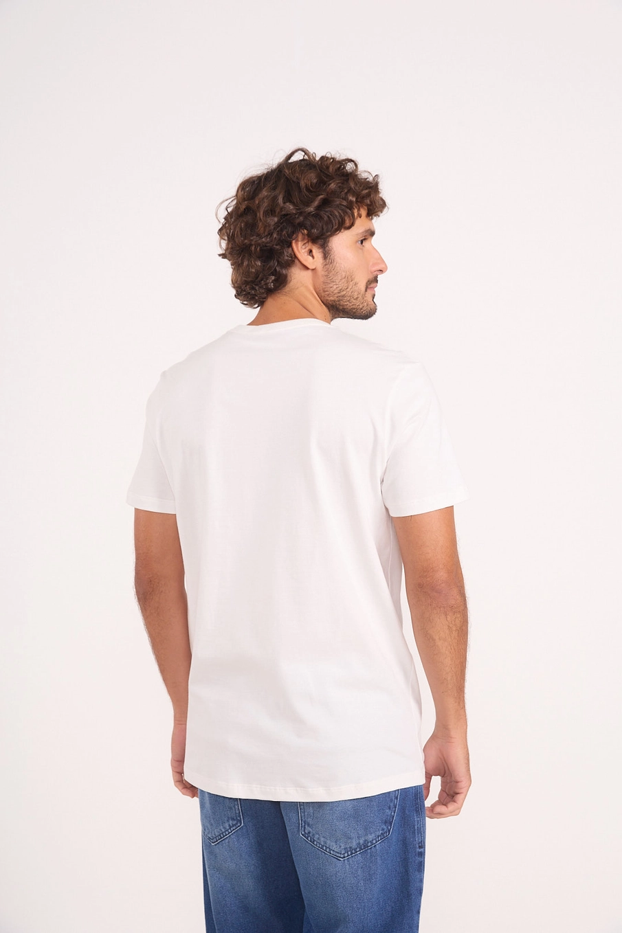 Camiseta Em Algodão Estampa Rosa Off Shell