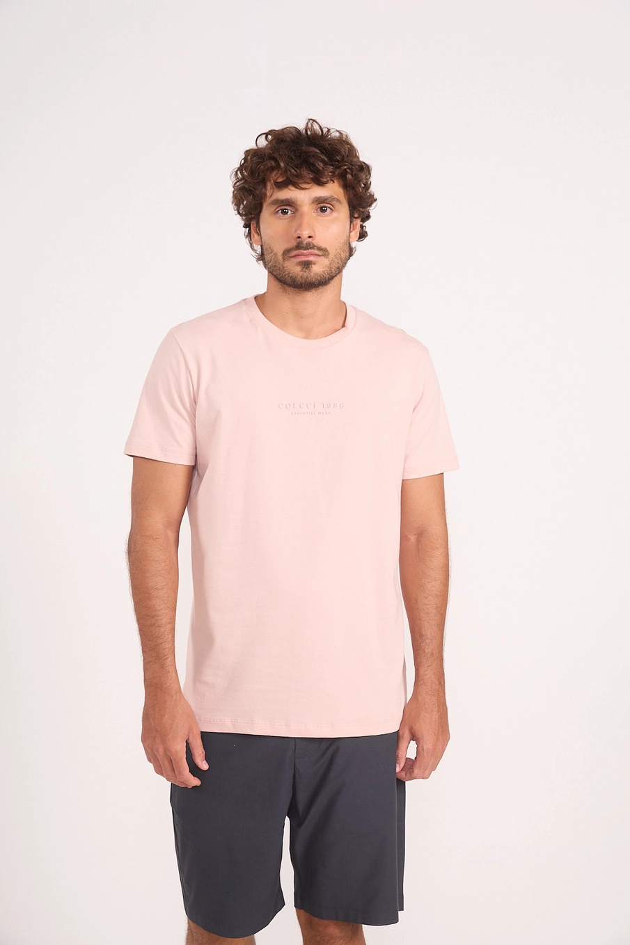 Camiseta Masculina Básica Rosa