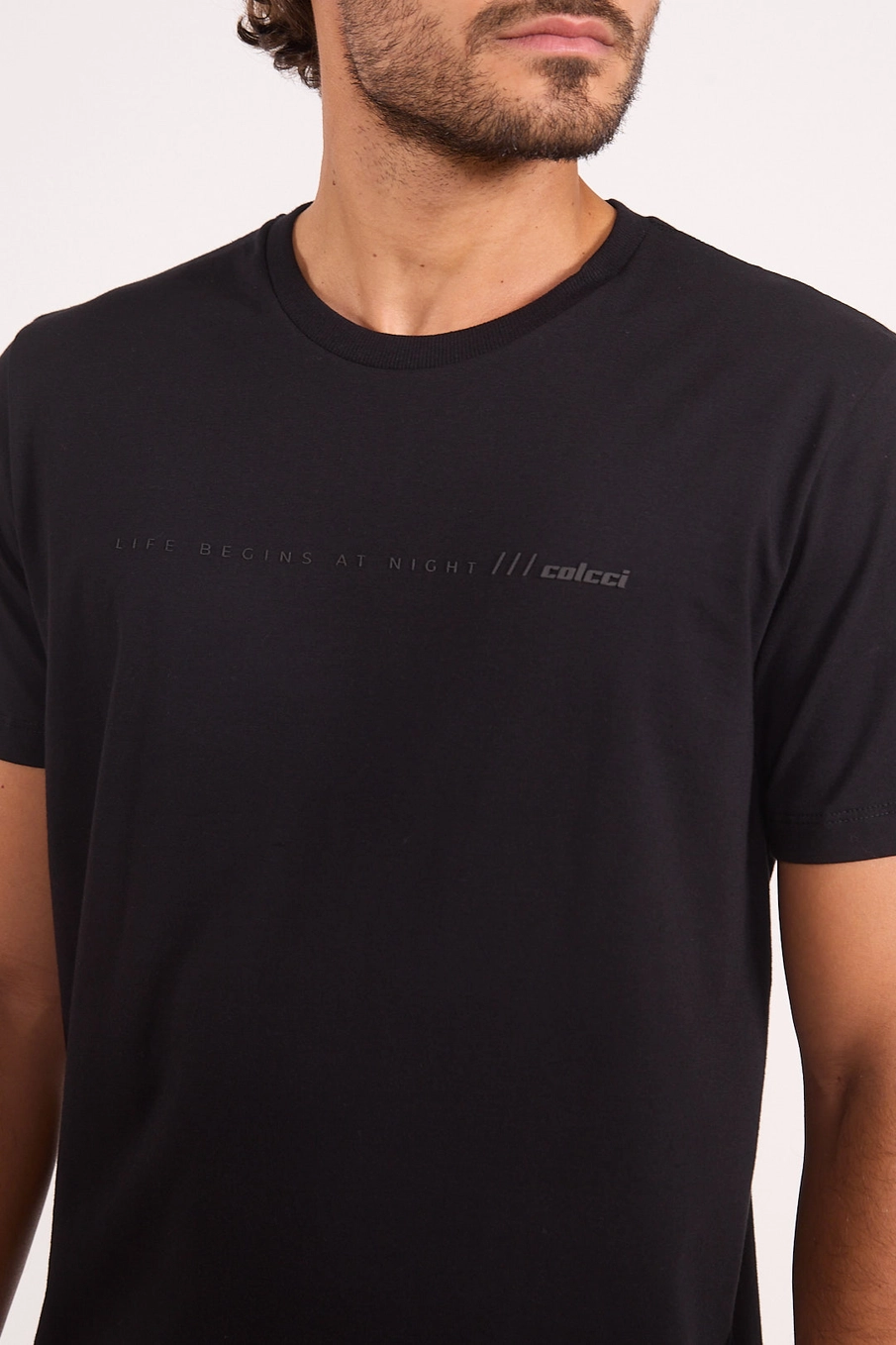 Camiseta Básica Reta Casual Preto