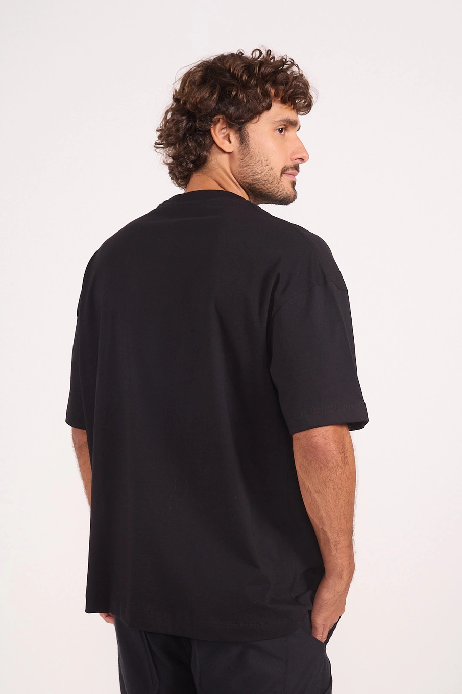 Camiseta Oversized Patch Preto