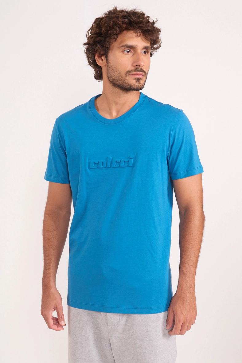 Camiseta Regular Com Logo Em Relevo