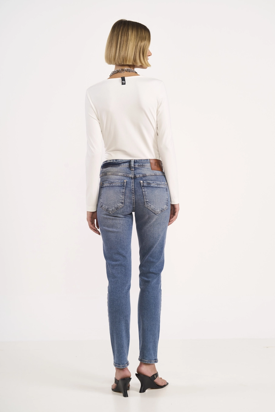 Blusa Slim Com Decote Drapeado Off Shell