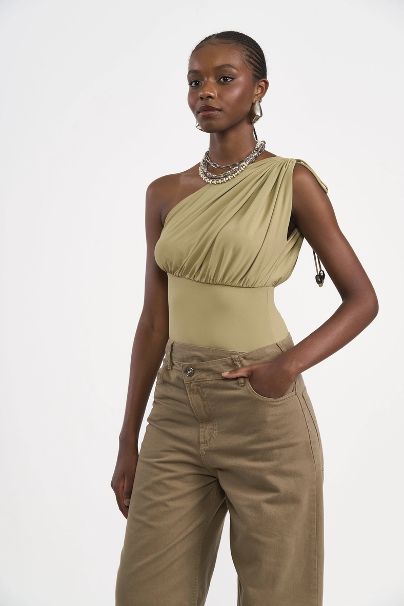 Blusa Feminina Cropped One Shoulder