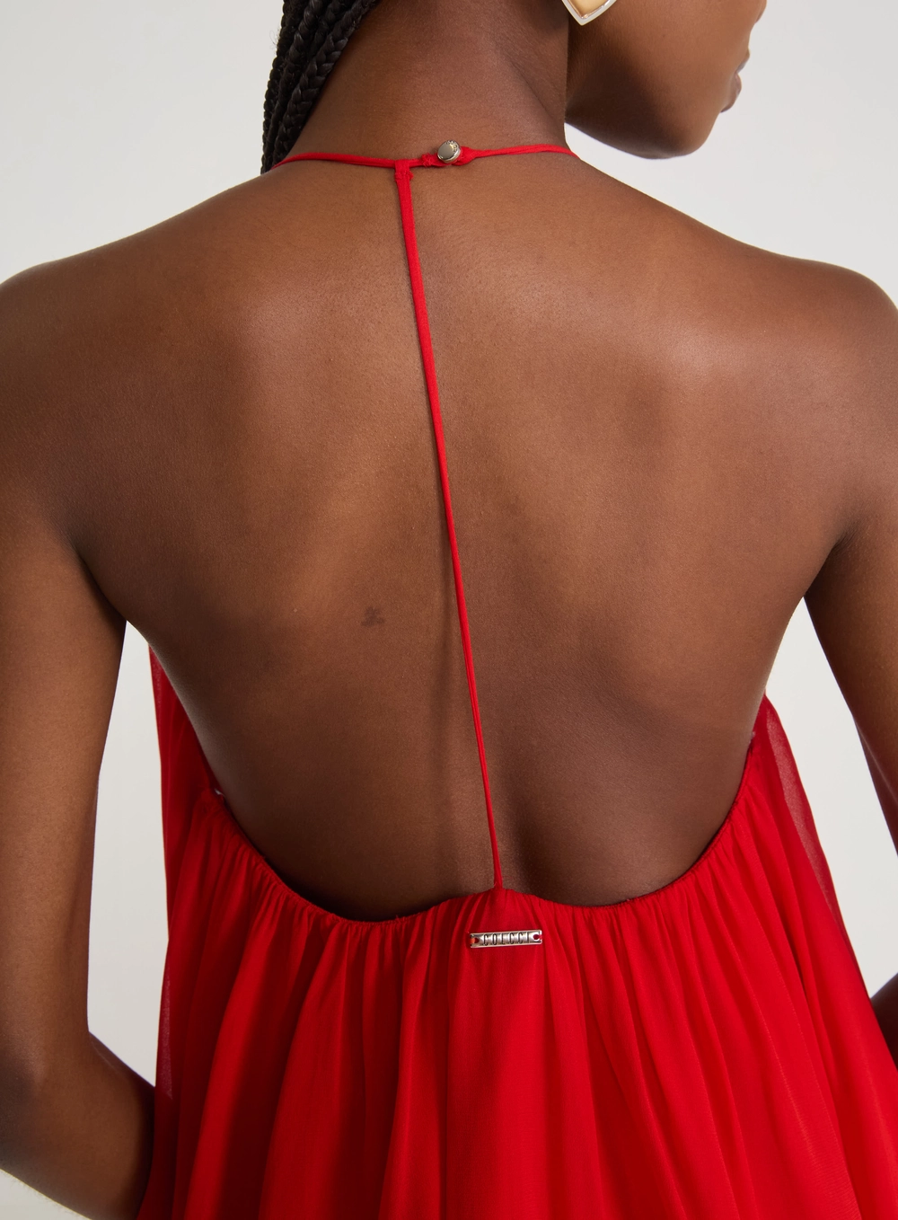 Blusa Frente Única Fluida Vermelho
