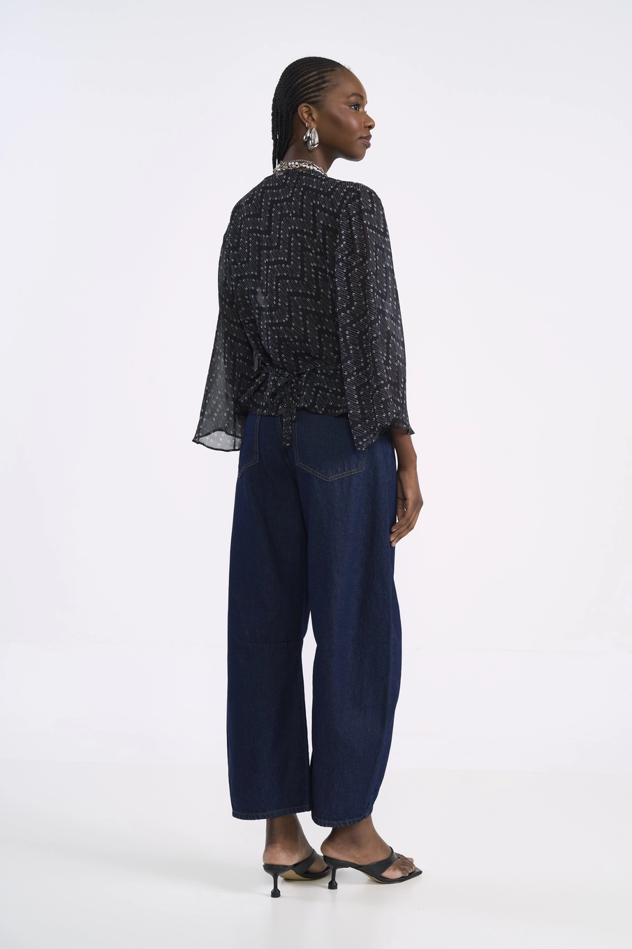 Blusa Fluida Estampada Com Renda Estampados