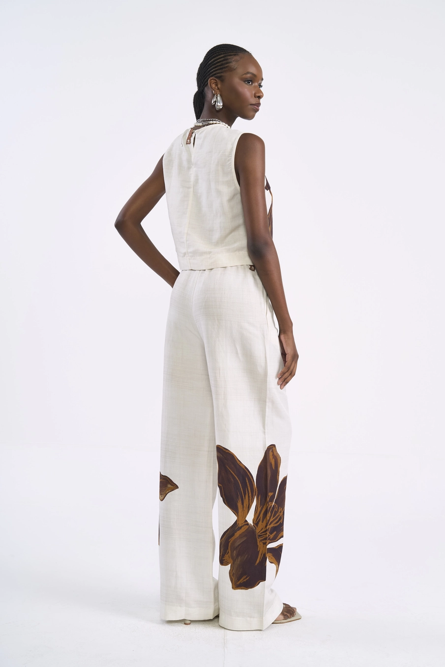 Blusa Maxi Flora Reta Com Linho Estampados