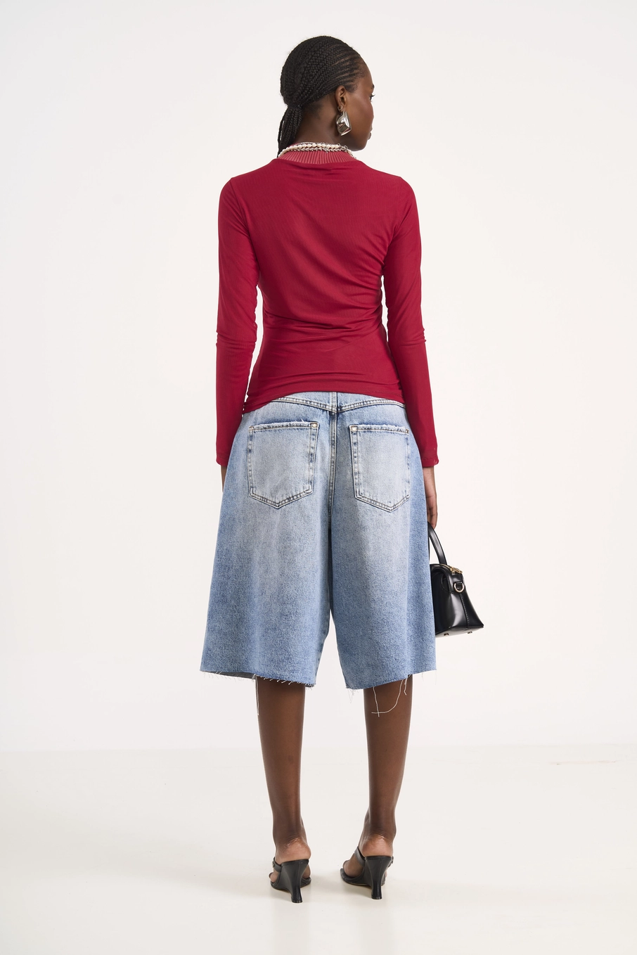 Blusa Gola Alta Segunda Pele Vermelho