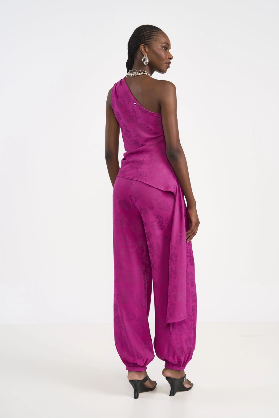 Blusa Feminina Um Ombro Só Assimétrica Rosa