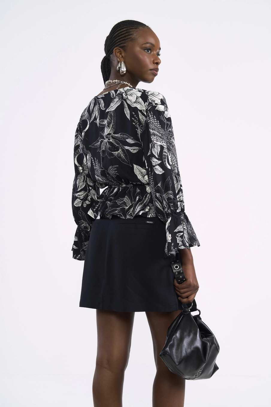 Blusa Transpassada Estampada Estampados