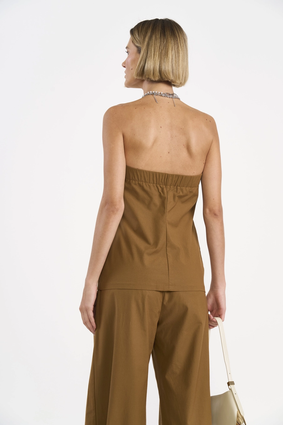 Blusa Tomara Que Caia Alfaiataria Marrom