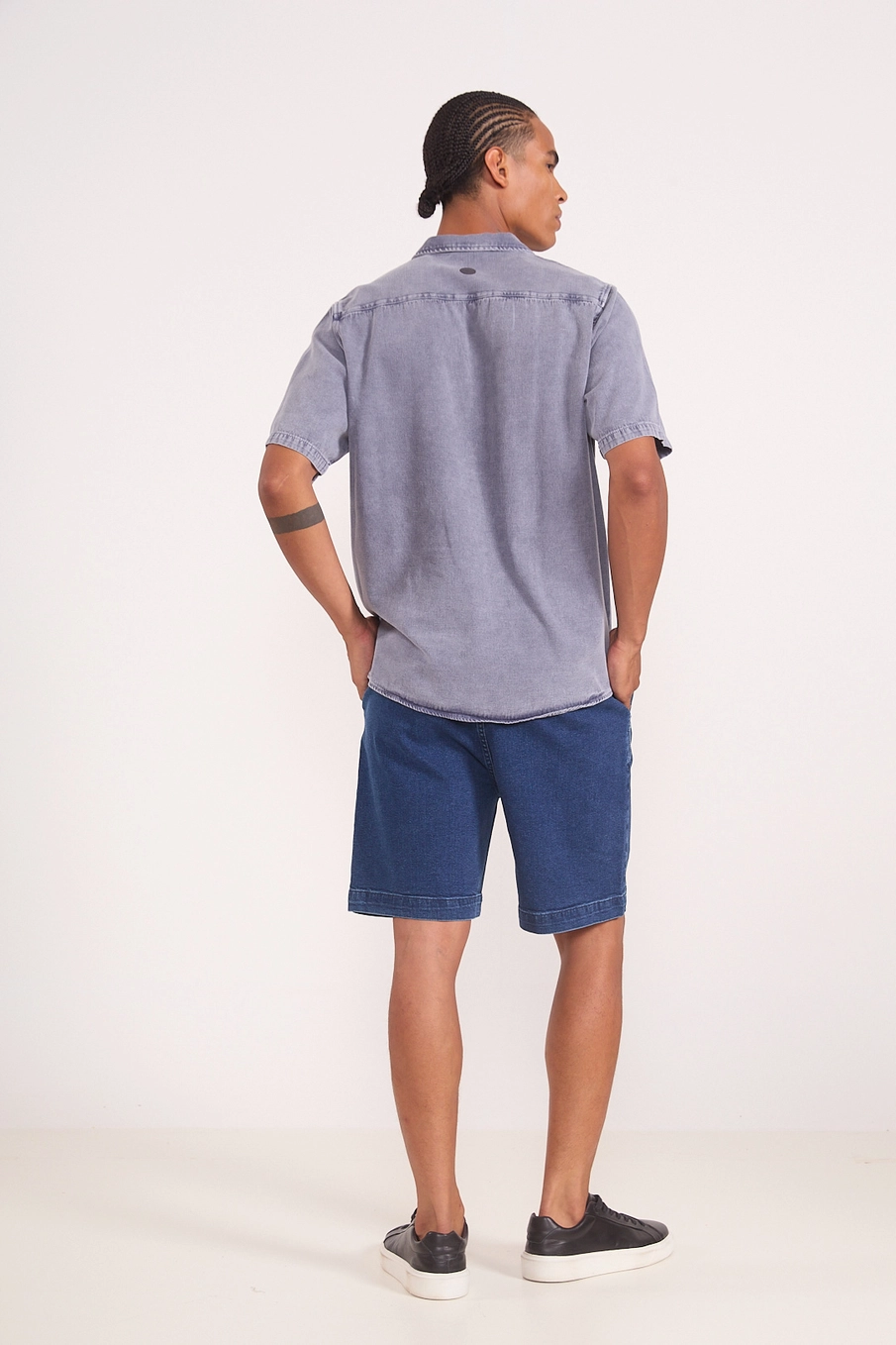 Bata Comfort Manga Curta Índigo