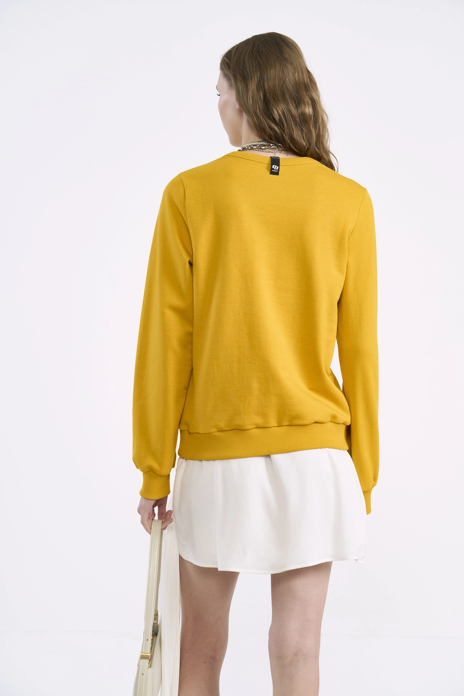 Blusão Em Moletom Com Estampa Frontal Amarelo