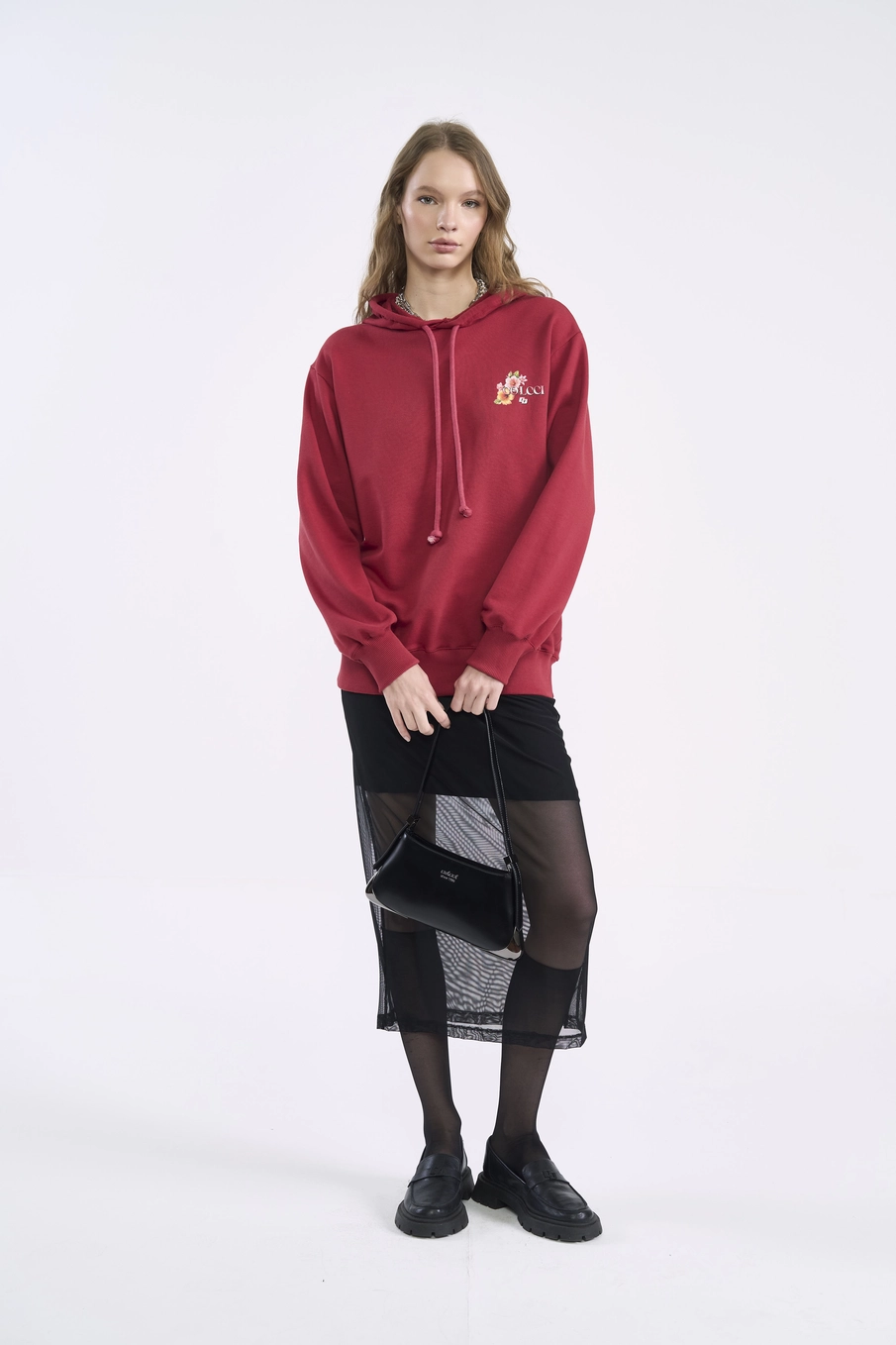 Blusão Feminino Com Estampa Vermelho