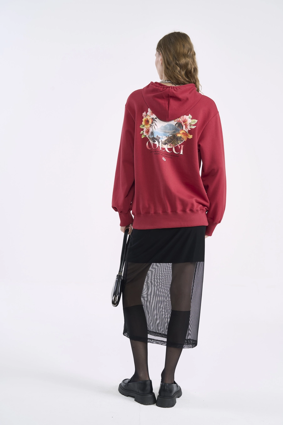 Blusão Feminino Com Estampa Vermelho