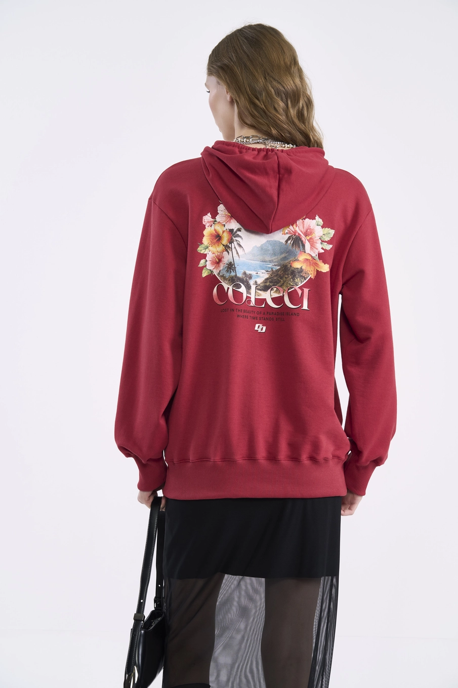 Blusão Feminino Com Estampa Vermelho