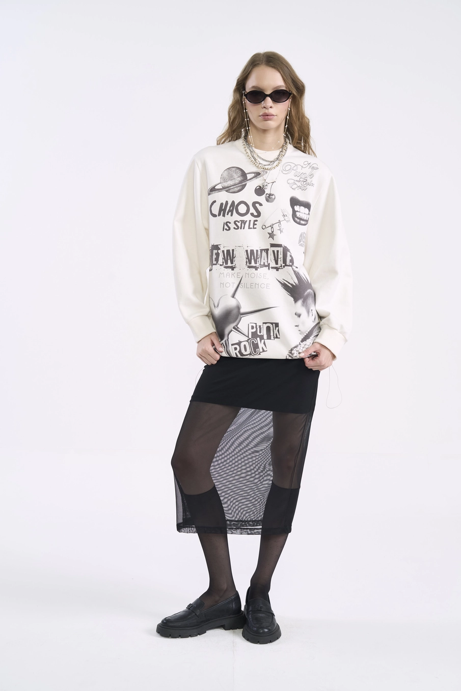 Blusão Estampado Feminino Oversized Off Shell