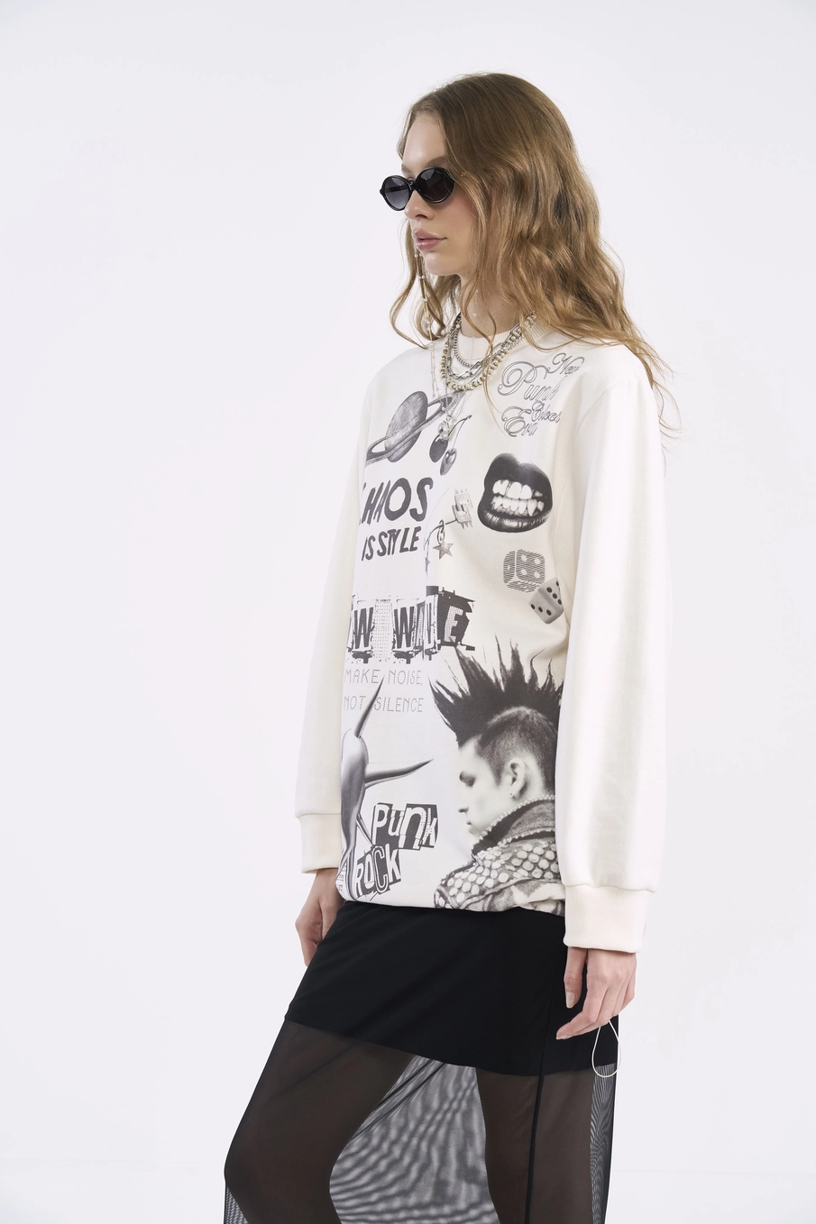 Blusão Estampado Feminino Oversized Off Shell