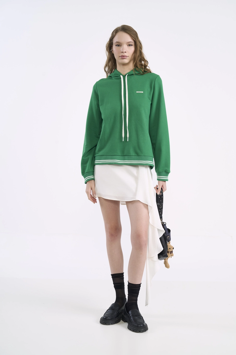 Blusão Feminino Com Listras Verde Vanity