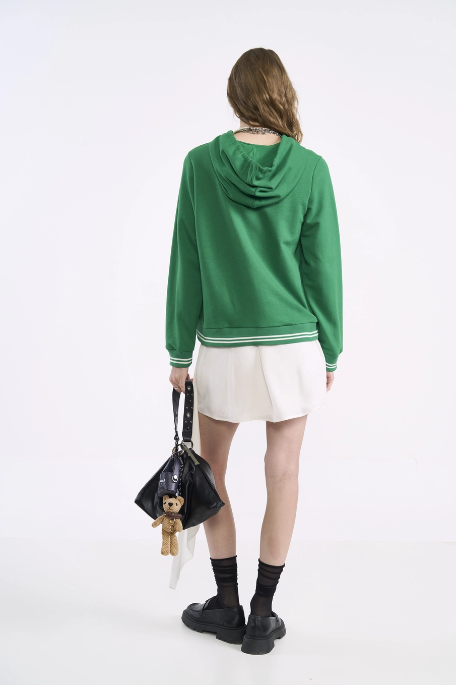 Blusão Feminino Com Listras Verde Vanity