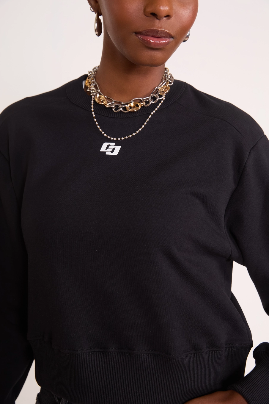 Blusão Feminino Slim Com Logo Preto