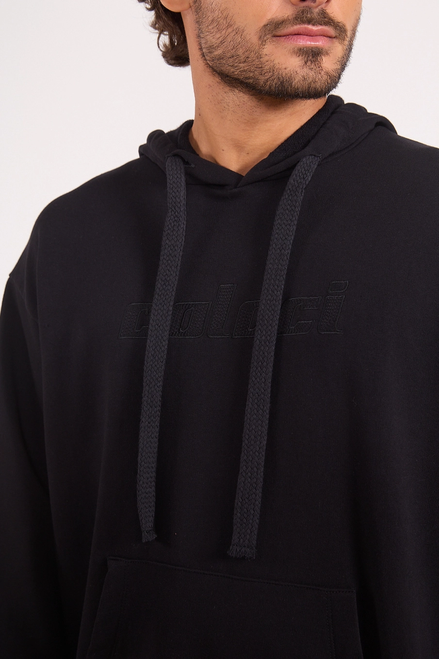 Blusão Moletom Com Capuz Preto