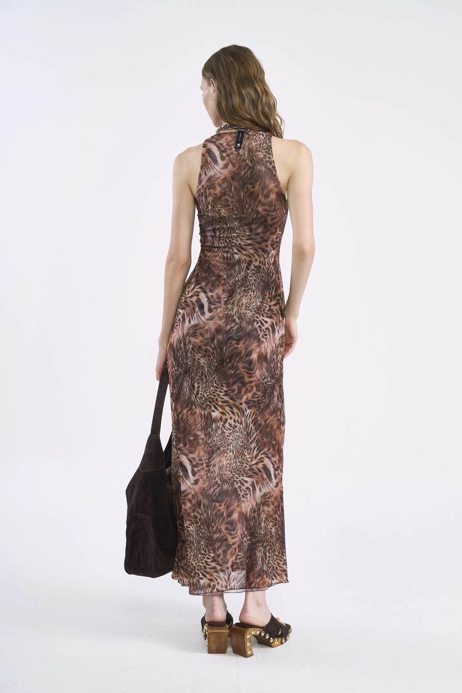 Vestido Midi Em Tule Com Estampa Estampados