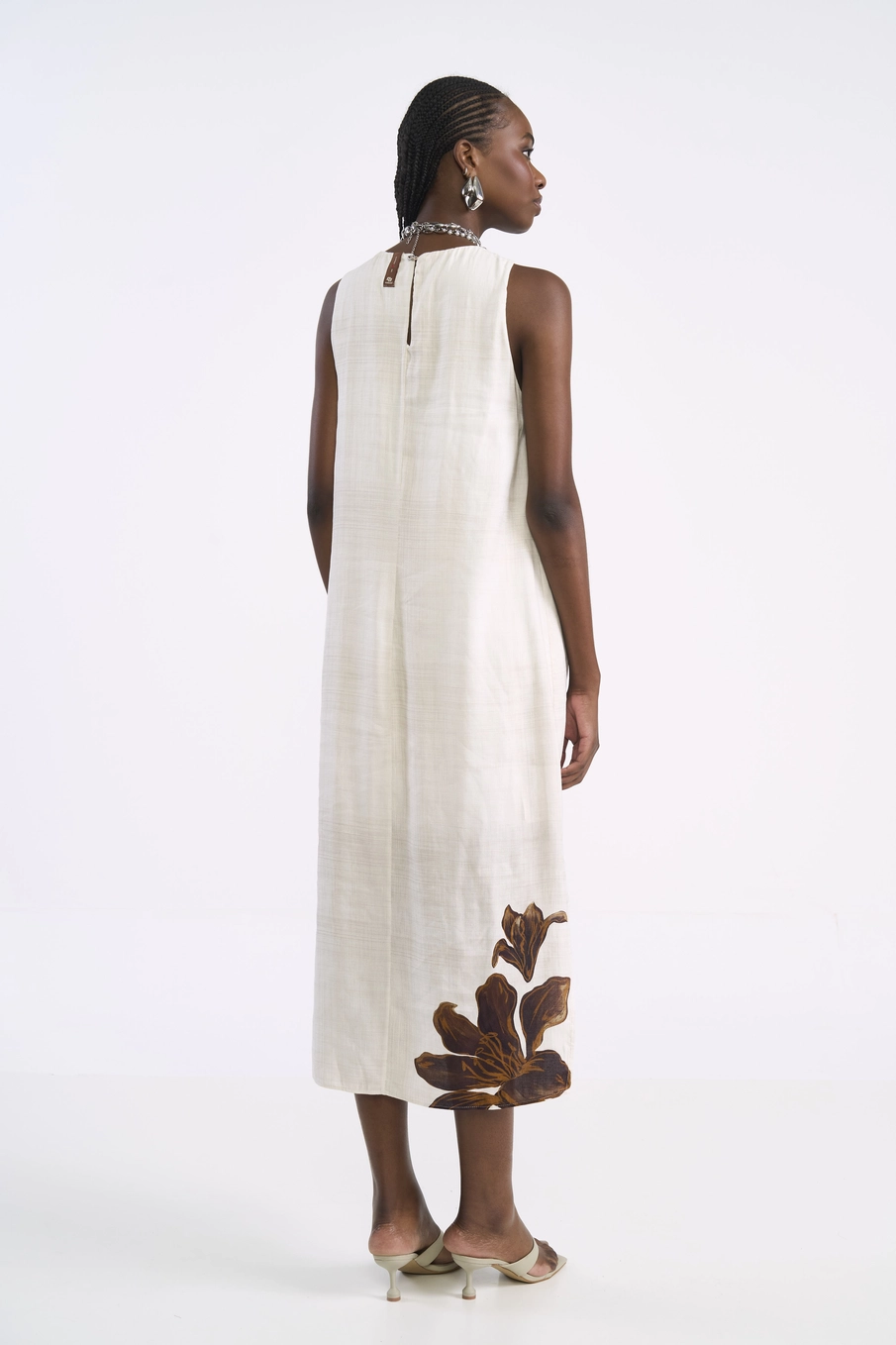 Vestido Midi Maxi Flora Reto Estampados