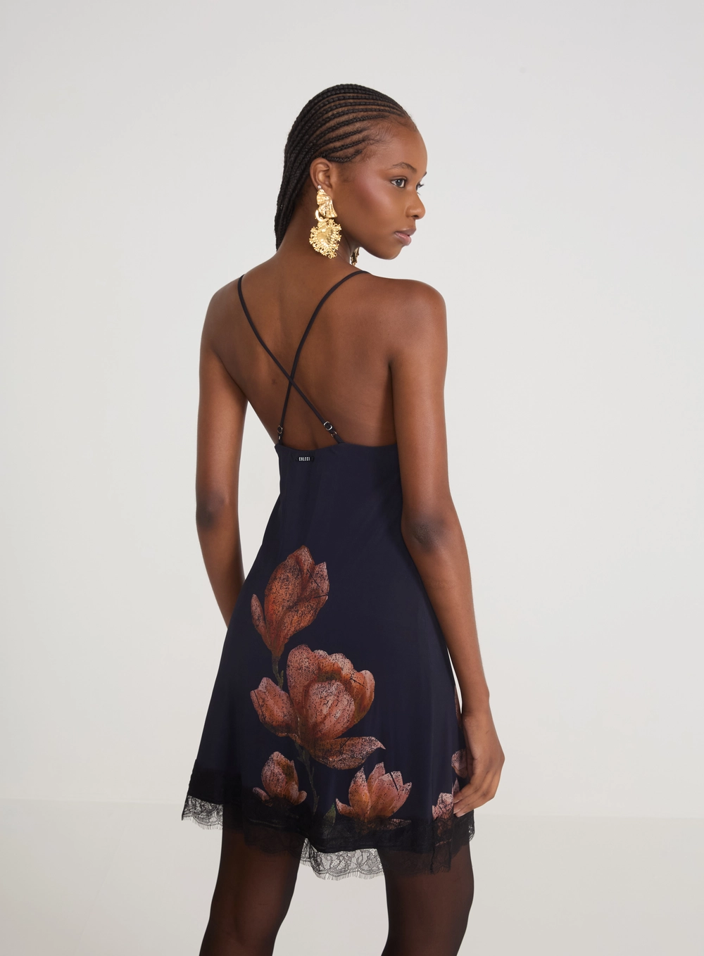 Vestido Curto Slip Dress Estampado Estampados