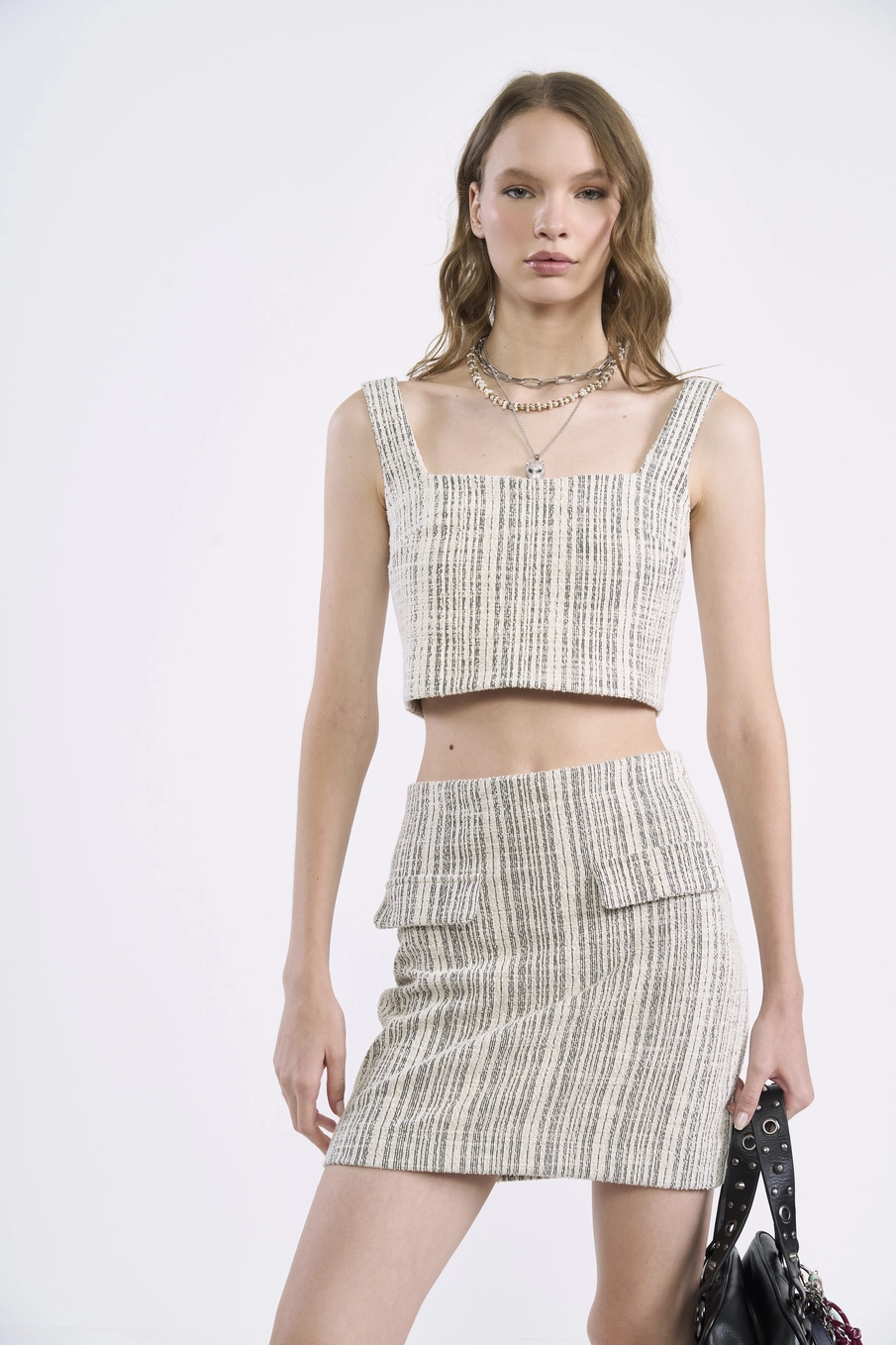 Top Feminino Cropped Canelado Estampados