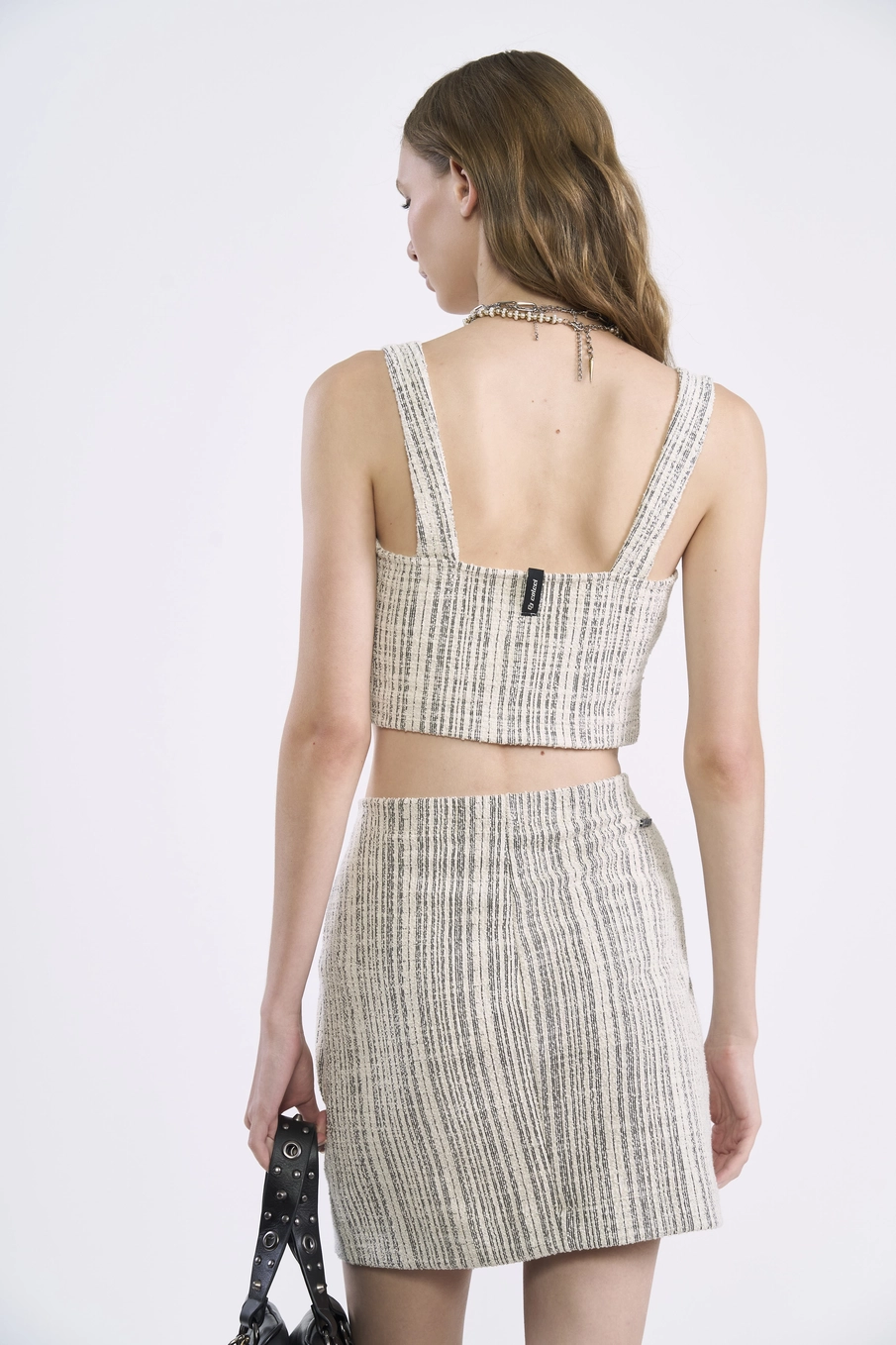 Top Feminino Cropped Canelado Estampados