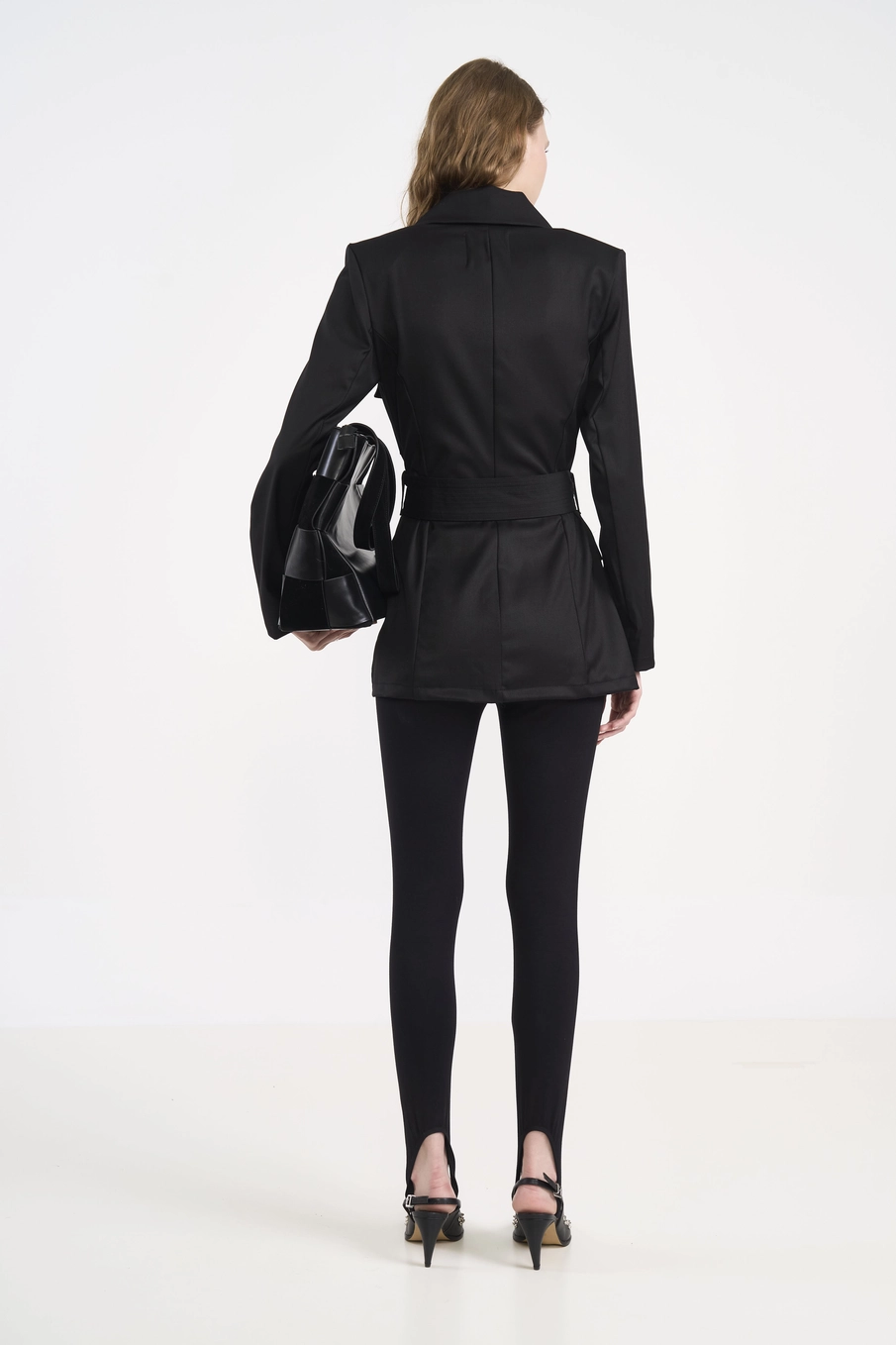 Blazer Utilitário Com Bolsos E Cinto Preto