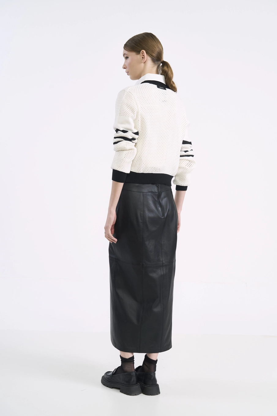 Cardigan Feminino Em Tricô Listrado Off