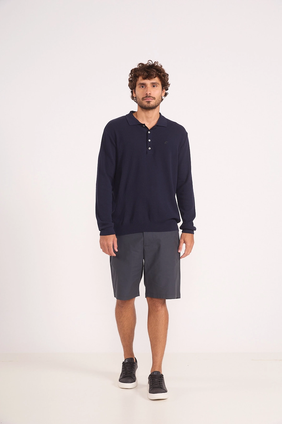 Suéter Tricot Texturizado Azul