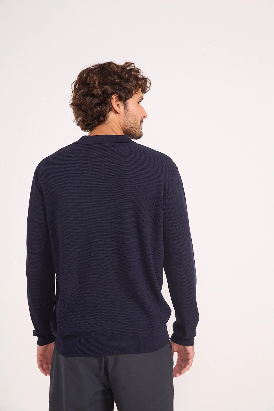 Suéter Tricot Texturizado Azul