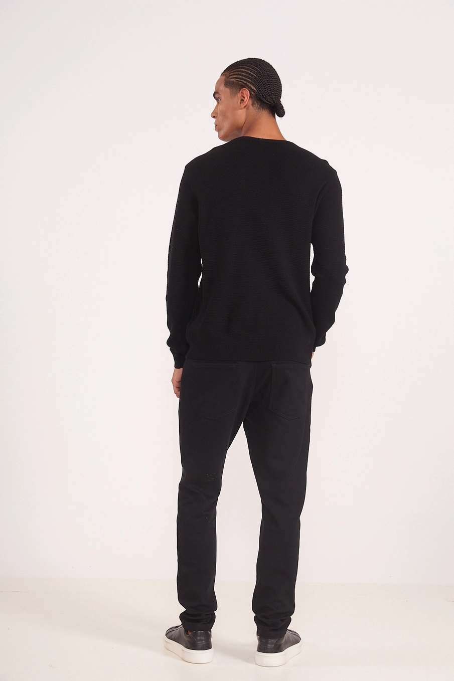 Suéter Tricot Texturizado Preto