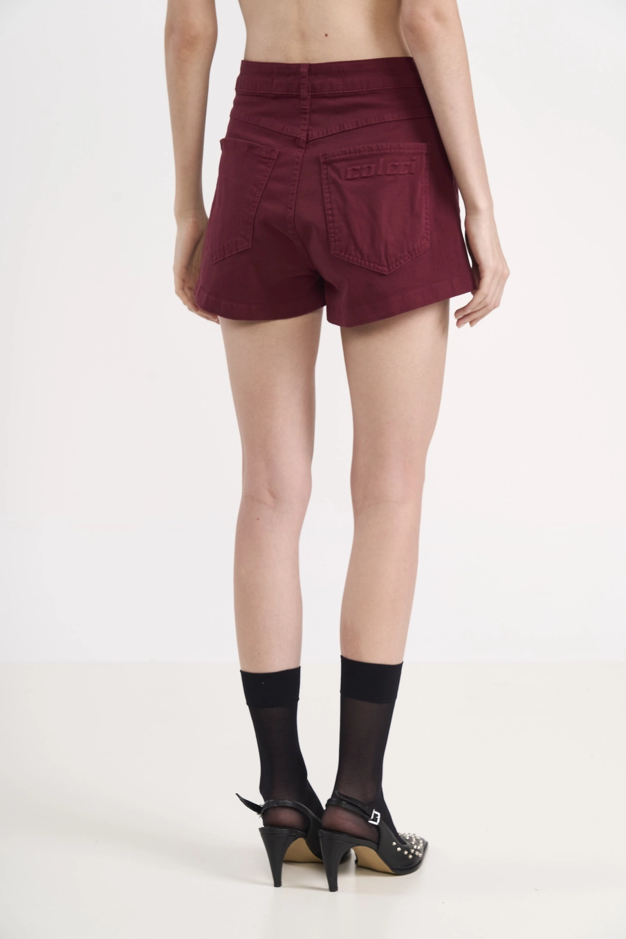 Short Sarja Nostalgic Bordô Bordô