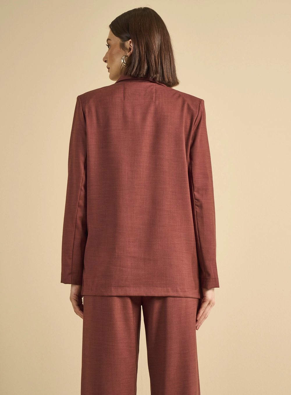 Blazer Alfaiataria Feminino Reto Vermelho 2