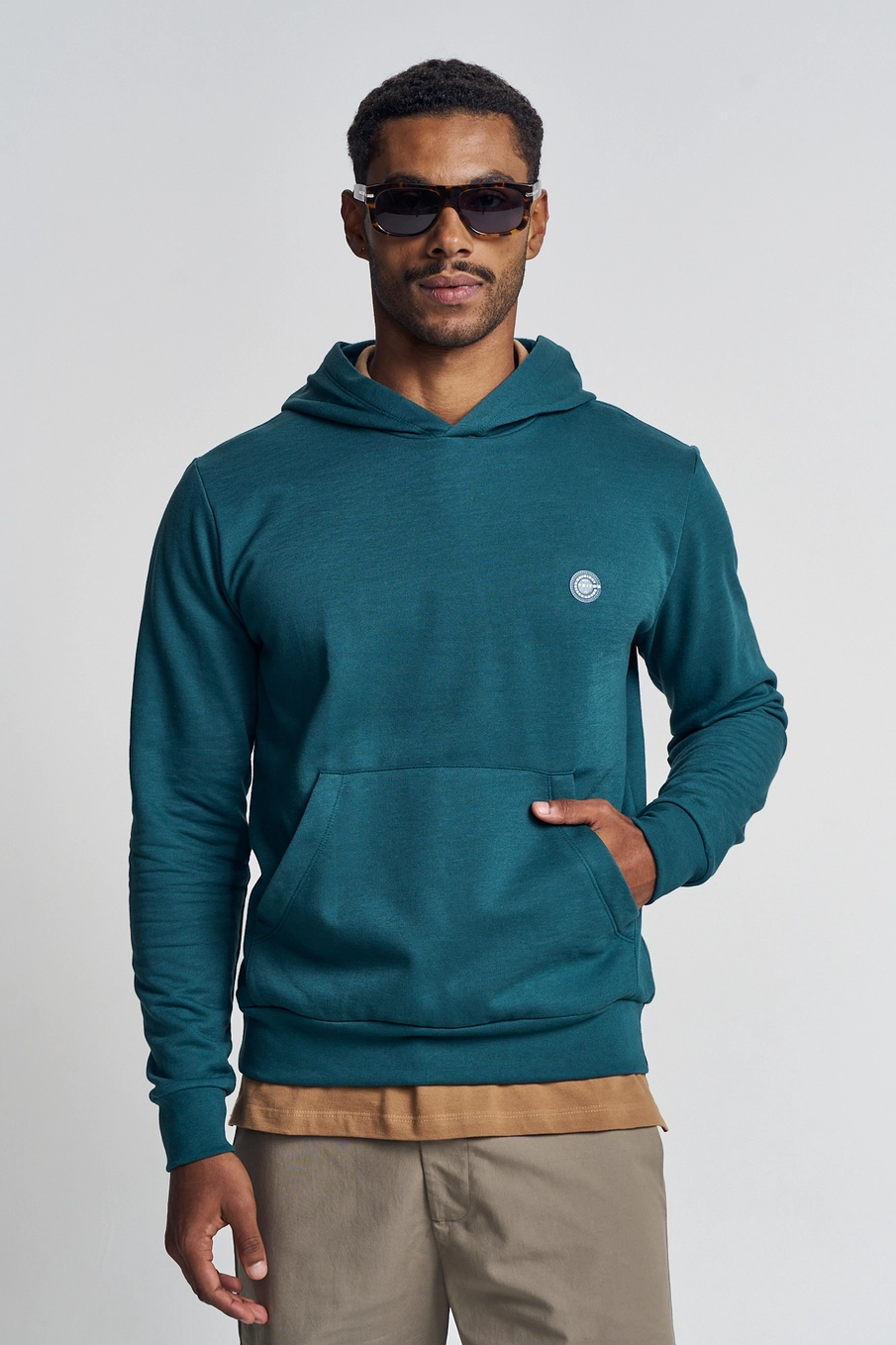 Blusão Moletom Masculino Com Capuz Verde 2
