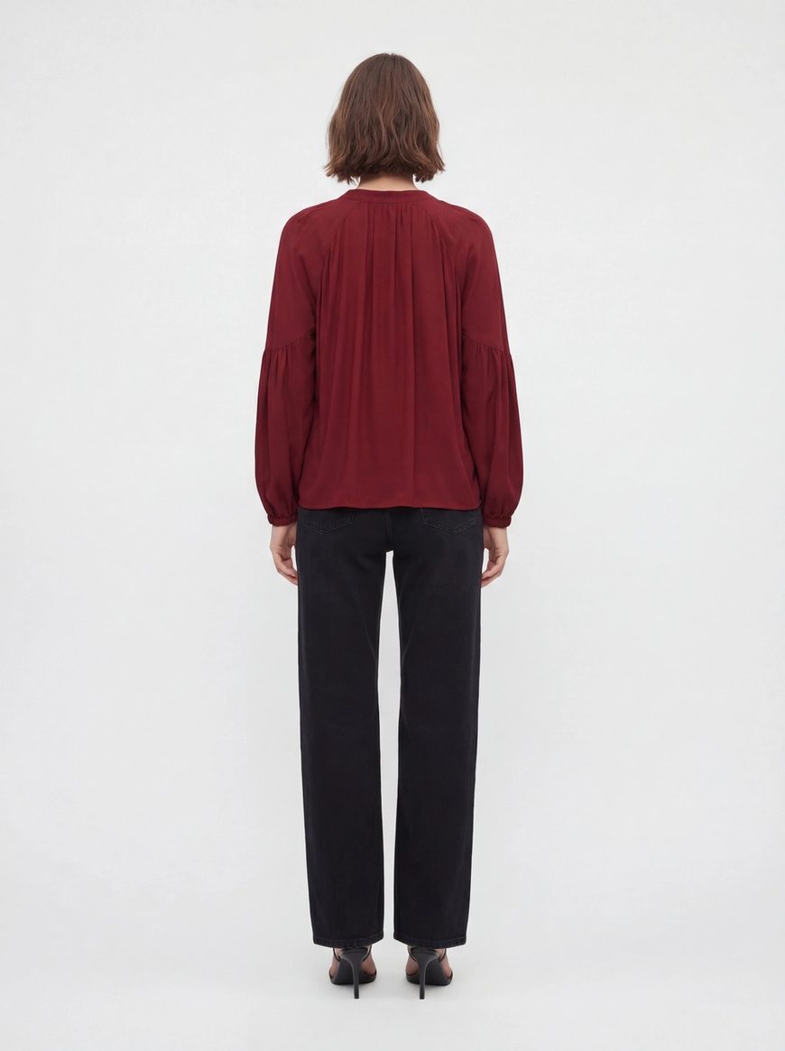 Blusa Comfort Manga Longa Vermelho 3