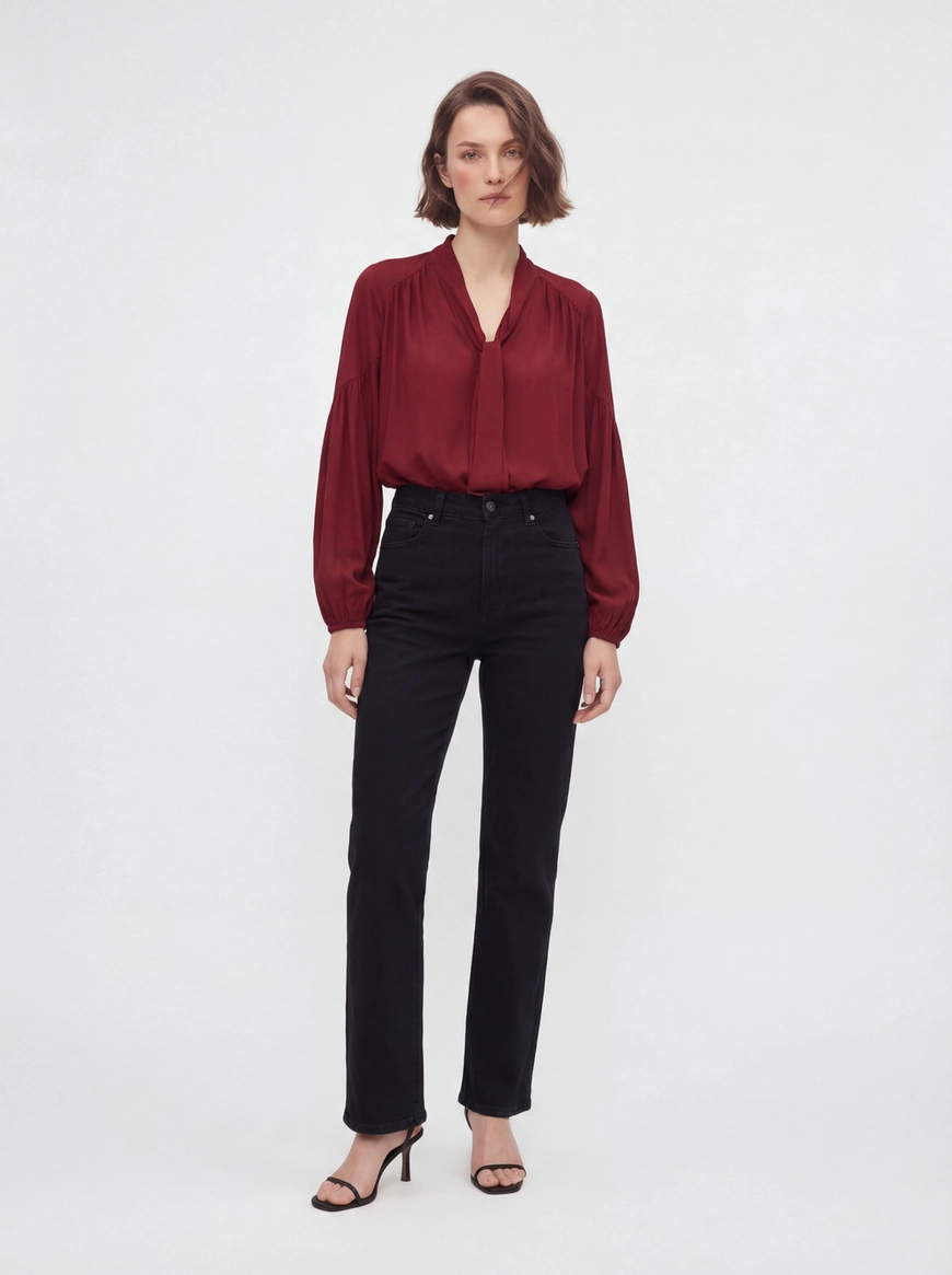 Blusa Comfort Manga Longa Vermelho 6