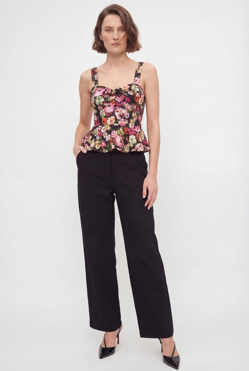 Blusa Slim Peplum - Floral Estampados 3