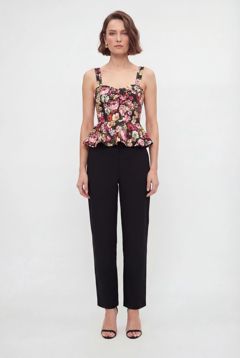 Blusa Slim Peplum - Floral Estampados 4
