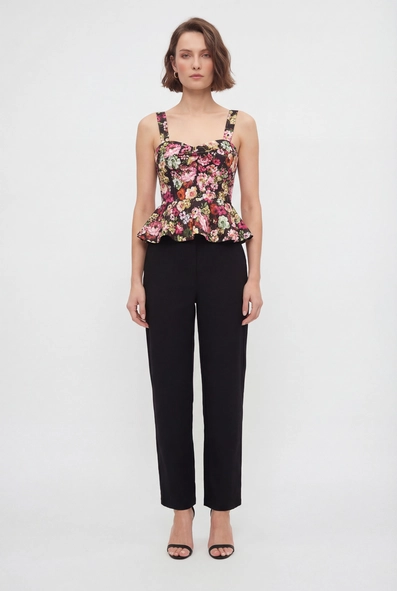 Blusa Slim Peplum - Floral