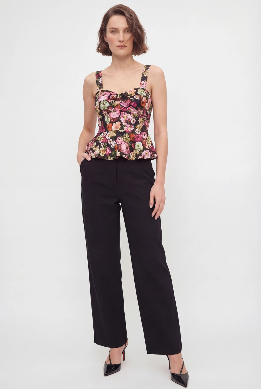Blusa Slim Peplum - Floral Estampados 3
