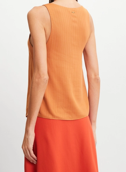 Regata Feminina Evasê Jacquard