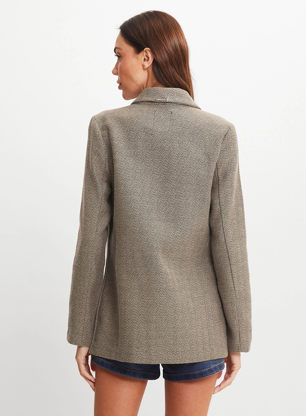 Blazer Alfaiataria Feminino Regular Bege 2