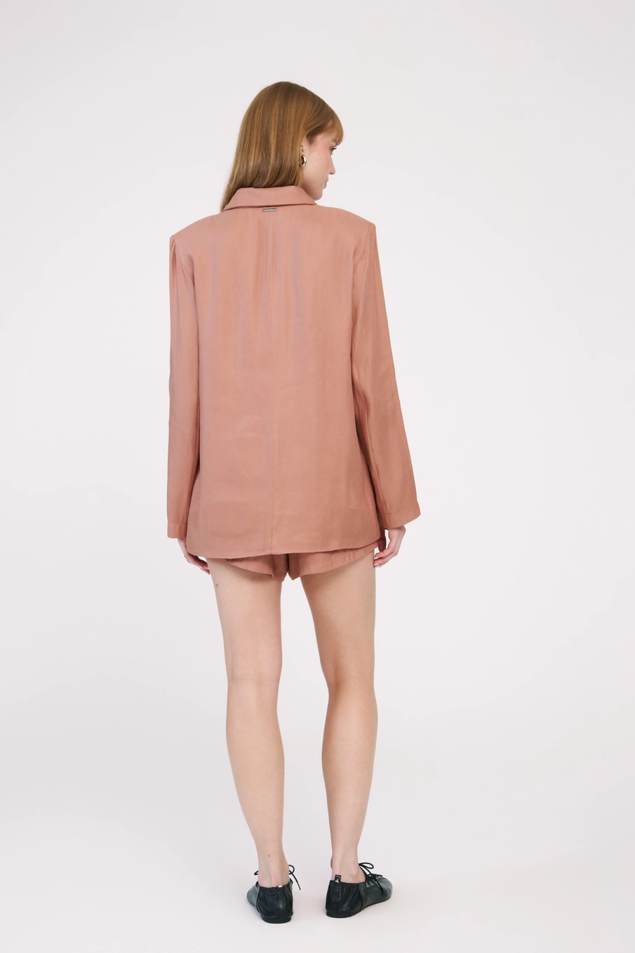 Blazer Alfaiataria Feminino Oversized Marrom 3